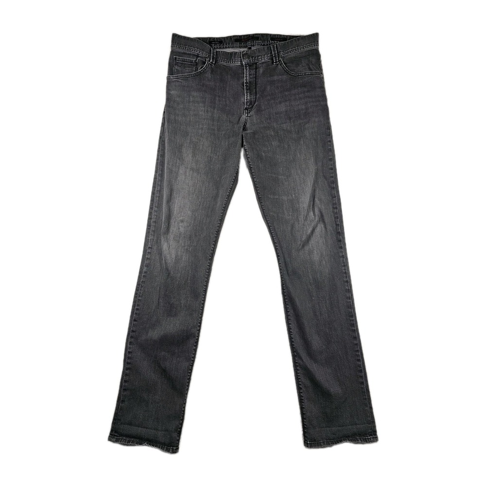 Alberto DS Denim Modern Fit Slim Straight Jeans Mens 35x36 Stone Black